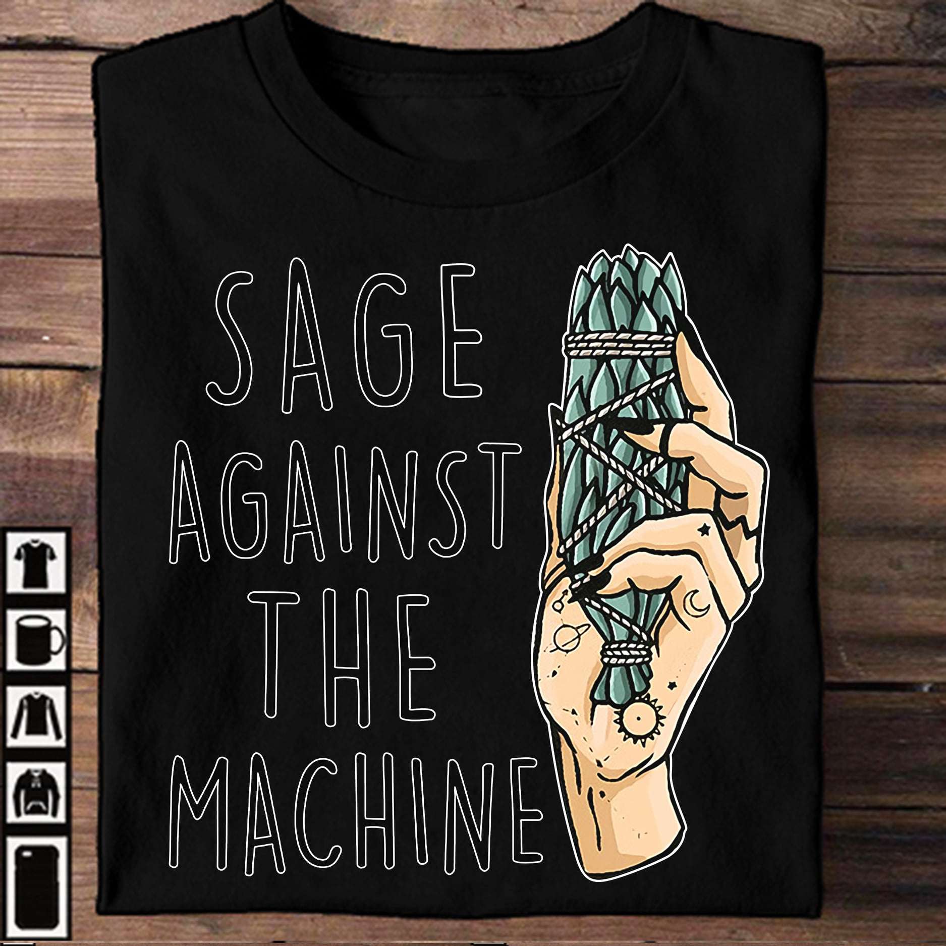 Sage against the machine - Witch's sage, Halloween witch T-shirt