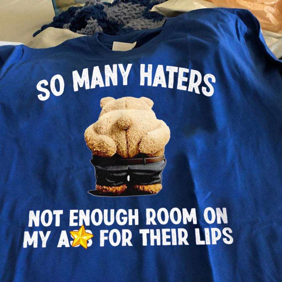 So many haters not enough room on my ass for their lips - Teddy bear, no room for haters