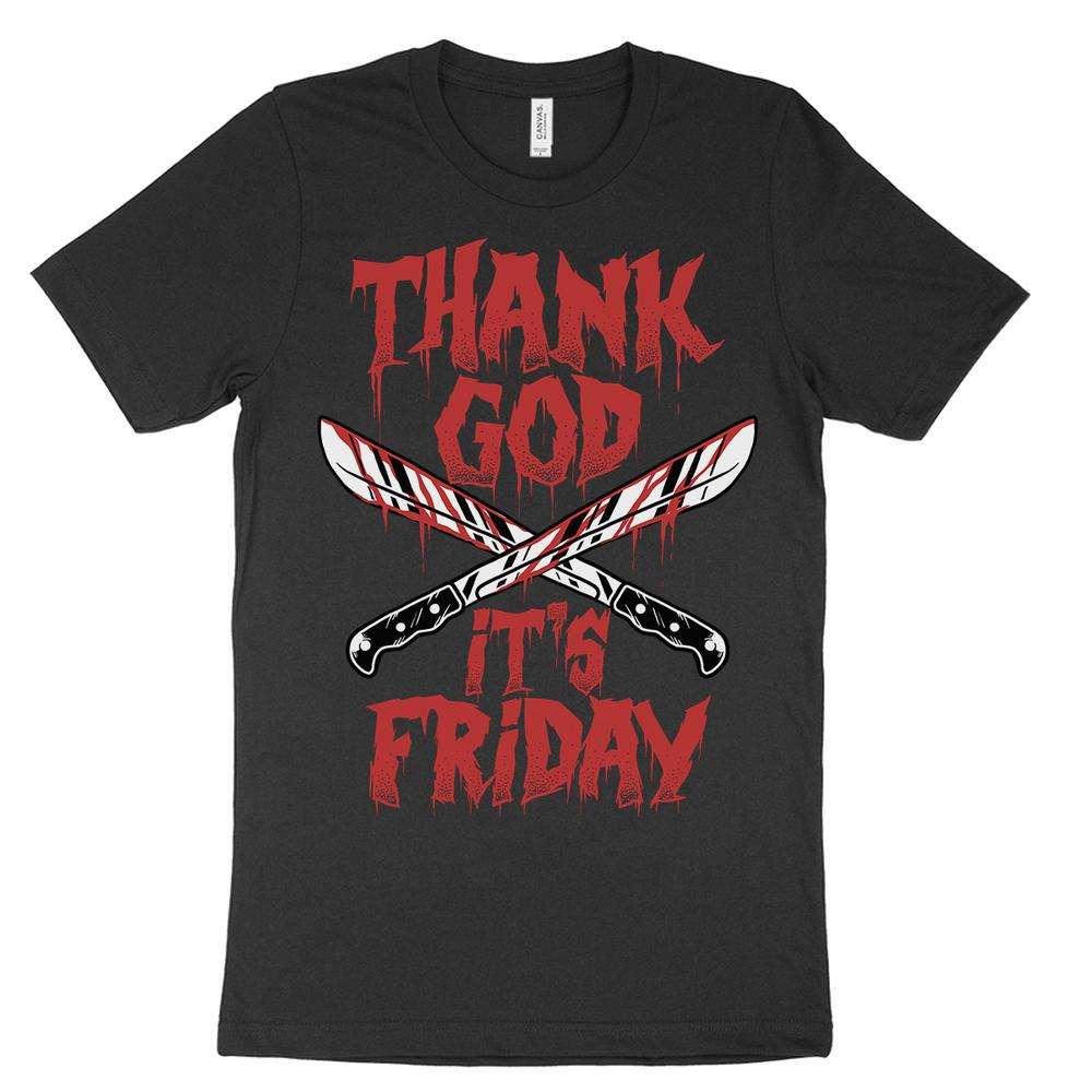 Thank god it's friday - Halloween scary T-shirt, bloody Friday