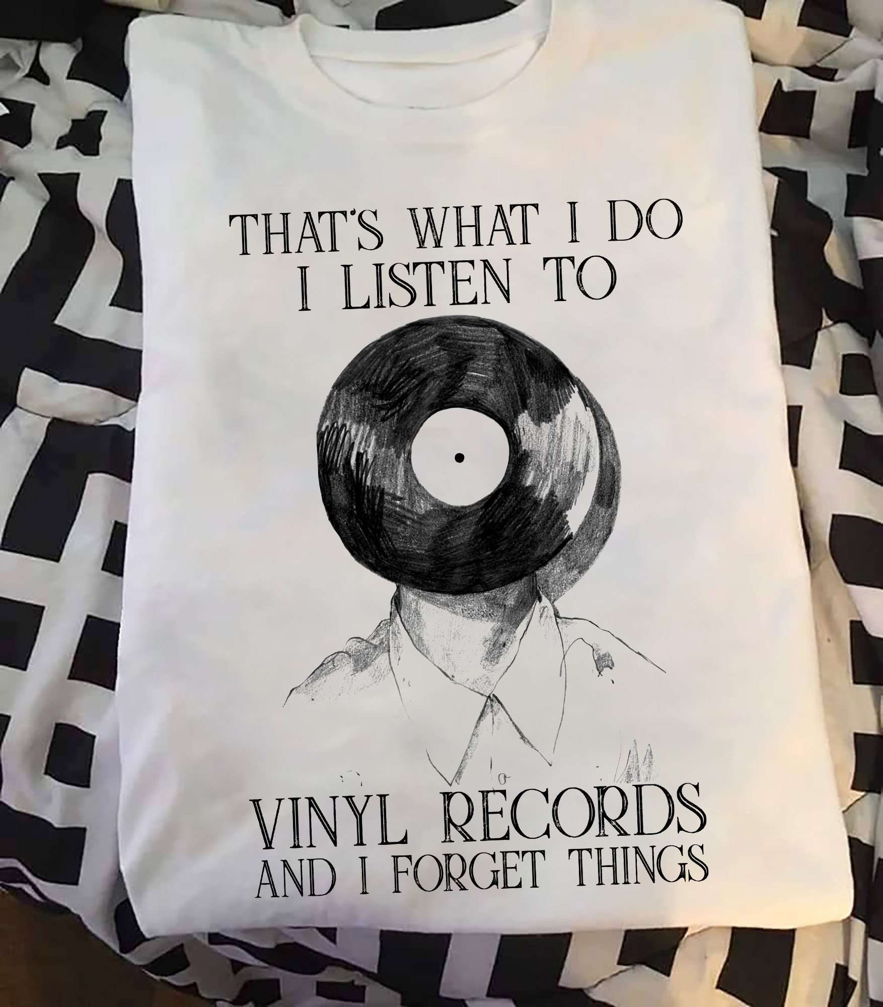 That's what I do I listen to Vinyl records and I forget things - Vinyl record lover, listening to vinyl record
