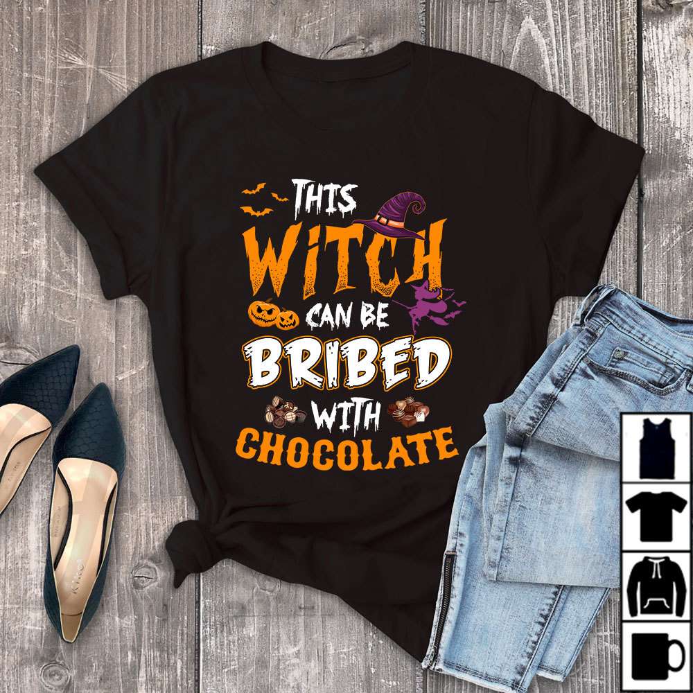 This witch can be bribed with Chocolate - Witch loves chocolate, halloween witch costume