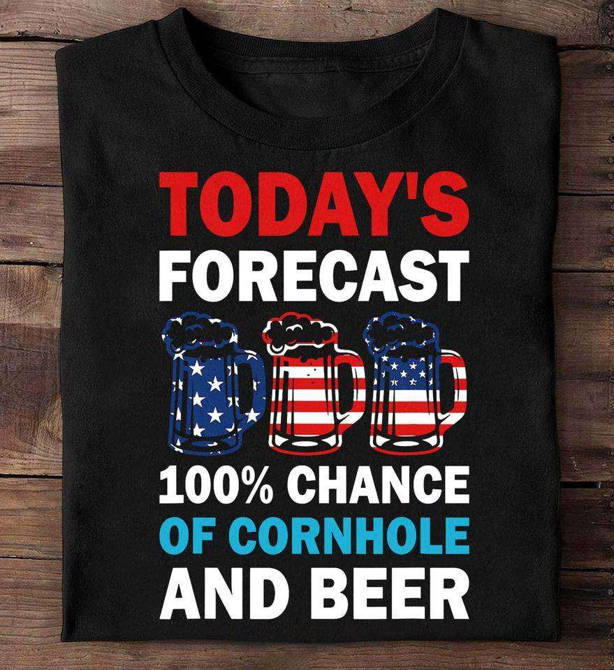 Today's forecast 100% chance of cornhole and beer - American beer drinker