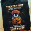 Trick or treat, smell my feet, give me something good to eat - Penguin pumpkin costume