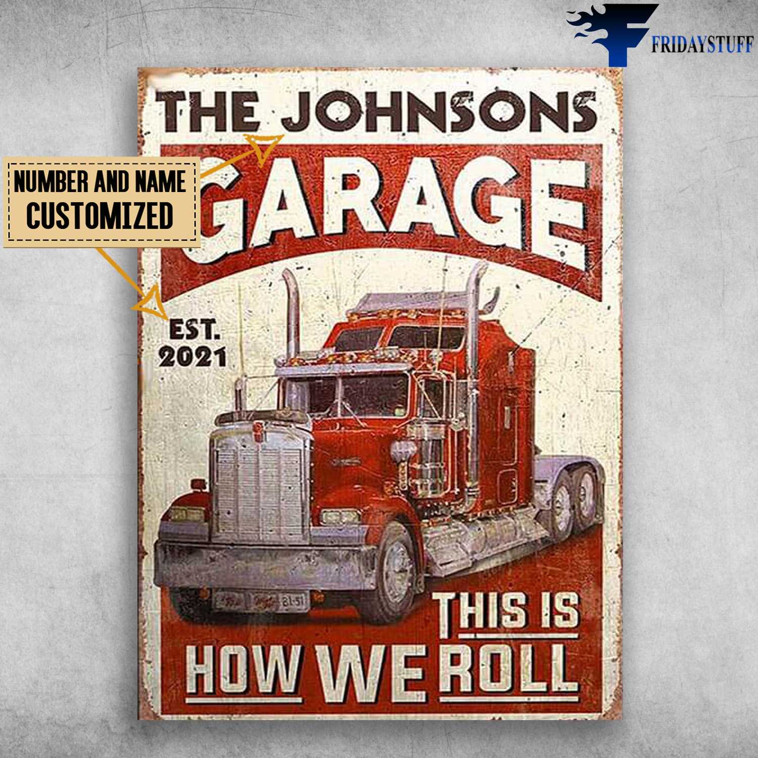 Trucker Poster, Garage Truck, This Is How We Roll