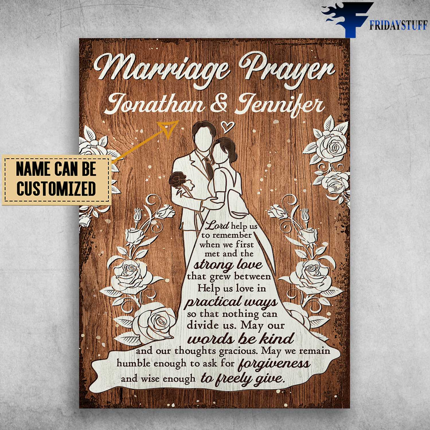 Wedding Couple - Marriage Prayer, Lord Help Us To Remember, When We First Met And The Strong Love, That Grew Between, Help Us Love In Practical Ways