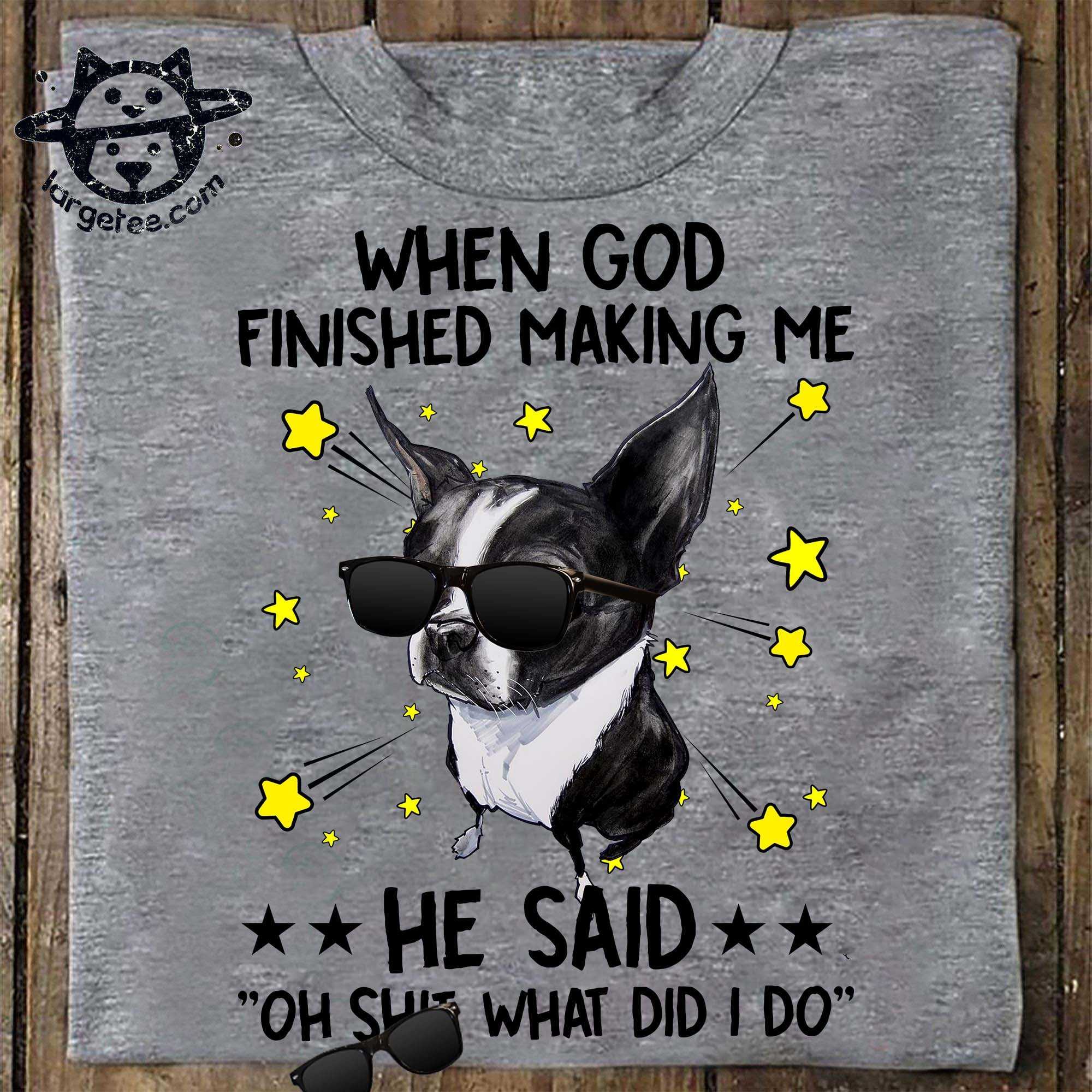 When god finished making me he said ''Oh shit, what did I do'' - Frenchie dog