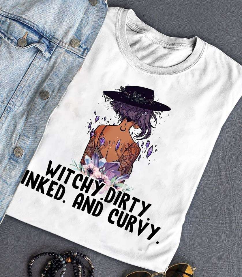 Witchy dirty, inked and curvy - Halloween witch girl, inked tattoo witch