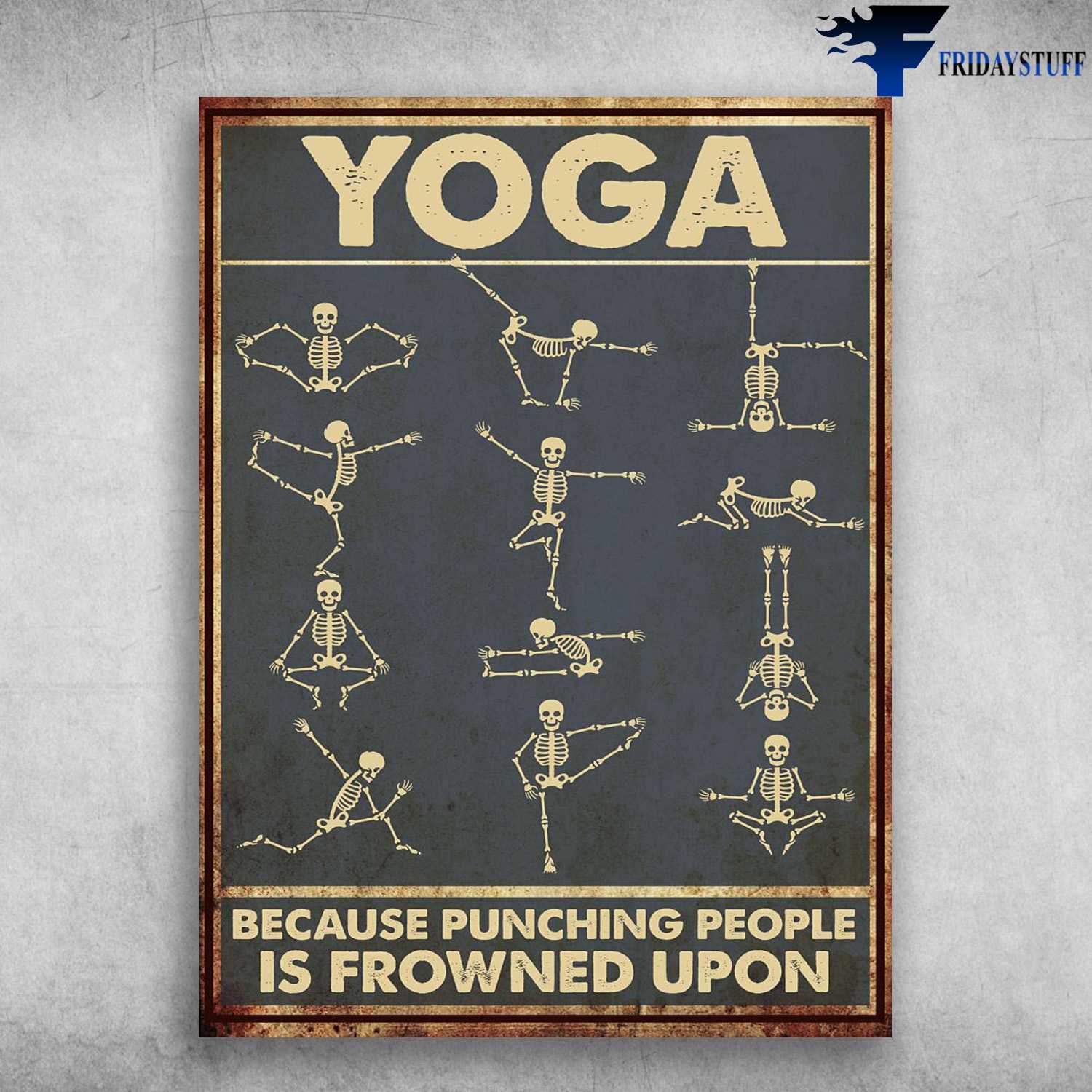 Yoga Poster, Yoga Poses - Because Pinching People, Is Frowned Upon
