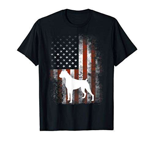 America Boxer - Boxer Dog, America Flag