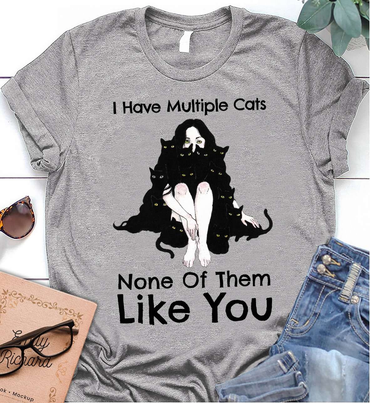Black Cat Girl, Pack Of Black Cats - I have multiple cats none of them like you