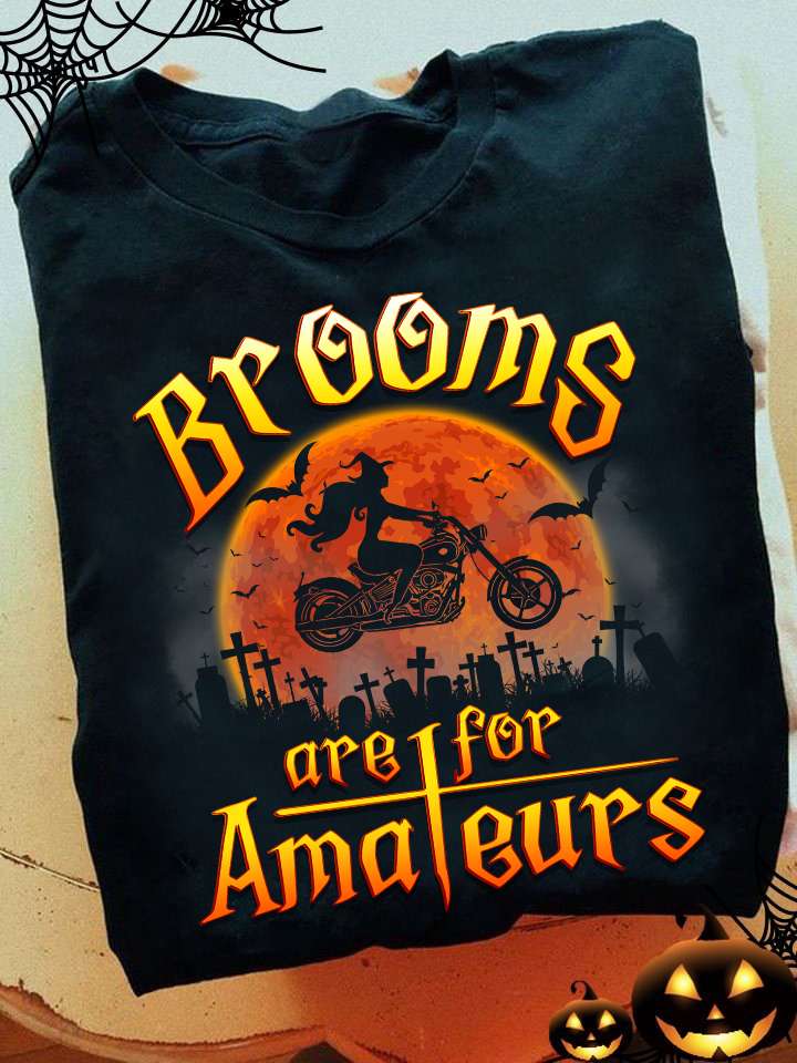 Witch Riding Motorbike - Brooms are for amateurs