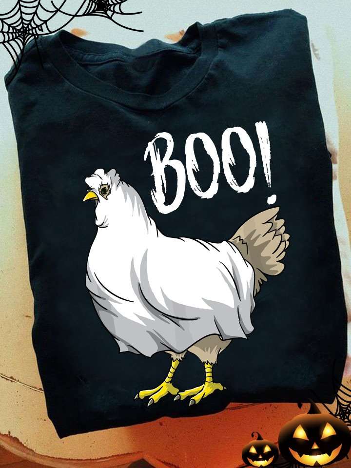 Chicken Ghost White, Halloween Chicken gift - Boo!!!