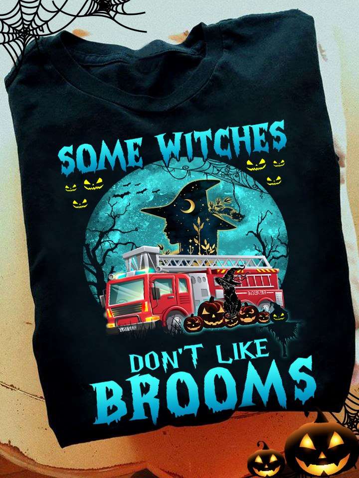 Fire Truck, Halloween Witch Costume - Some witches don't like brooms