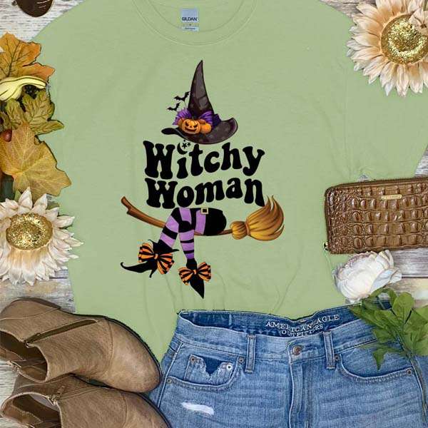 Witchy Woman - Witch Woman Ride Broom, Halloween Costume