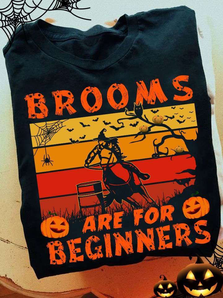 Halloween Barrel Racing Horse - Brooms are for beginners