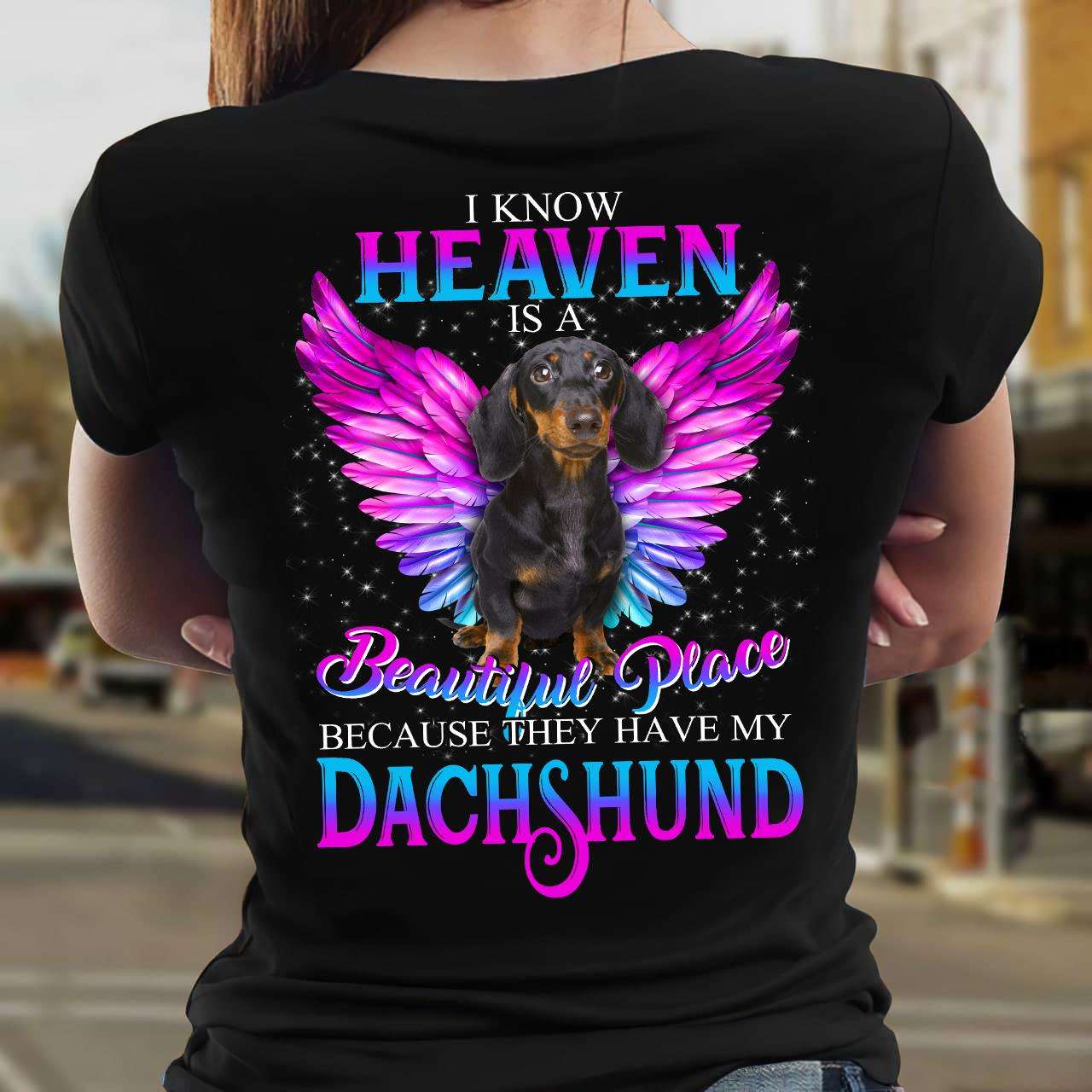 Dachshund In Heaven - I know heaven is a beautiful place because they have my dachshund