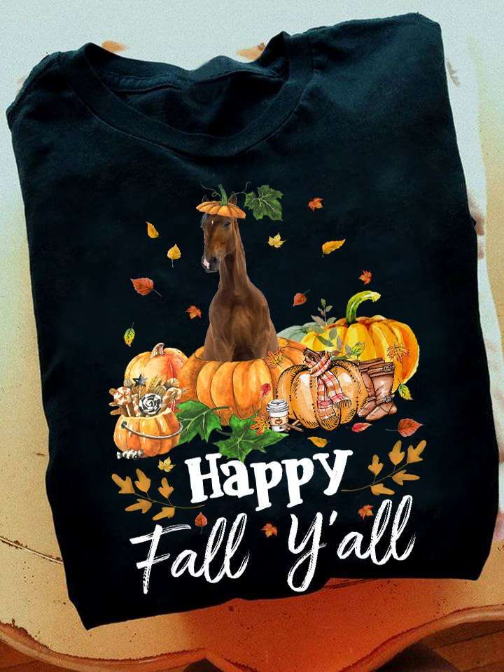 Horse And Pumpkin, Fall Season - Happy fall y'all