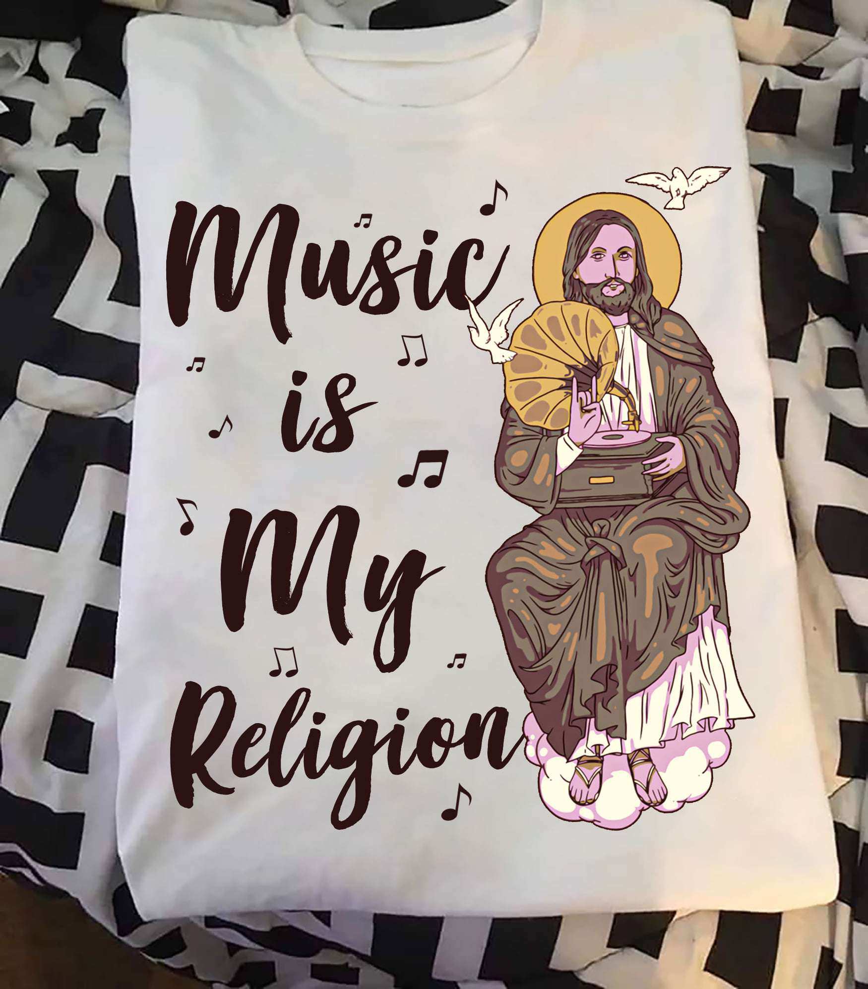 Jesus Vinyl Record - Music is my religion