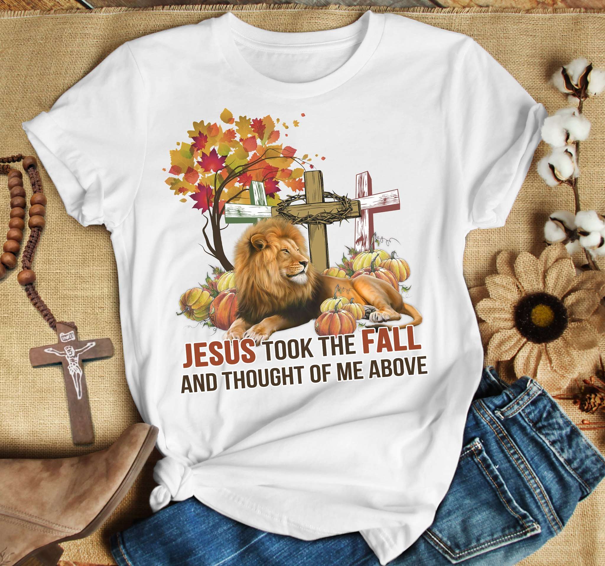 Lion And God Fall Season - Jesus took the fall and thought of me above