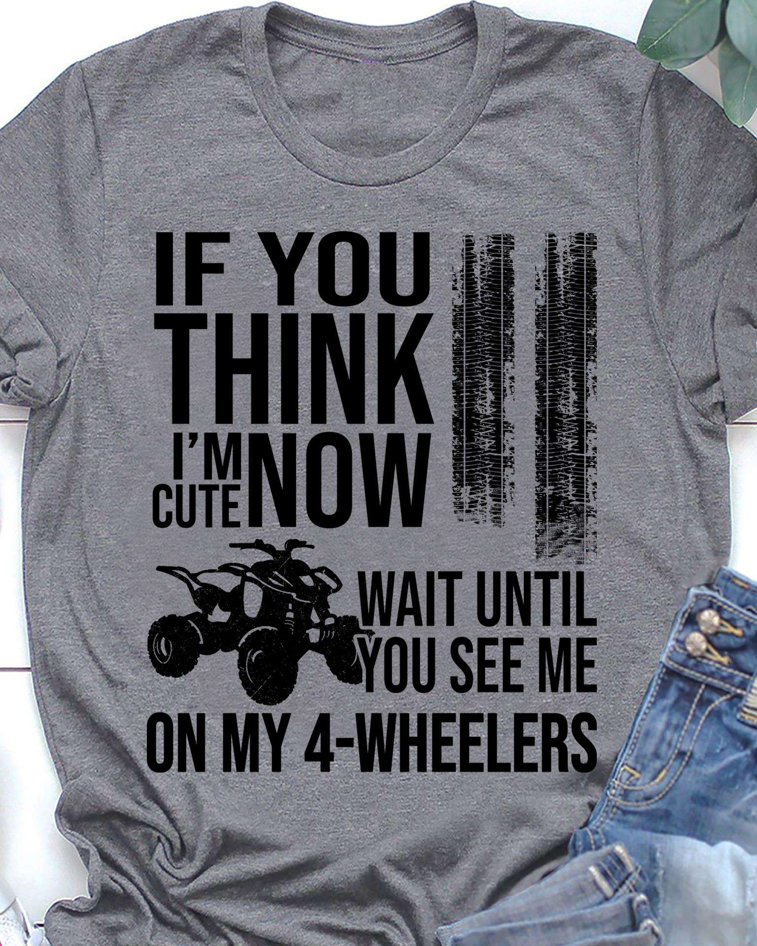 Gift for racer, Love 4 wheeler - If you think i'm cute now wait until you see me on my 4 wheelers