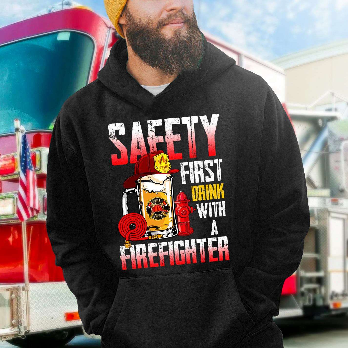 Firefighter Beer - Safety first drink with a firefighter