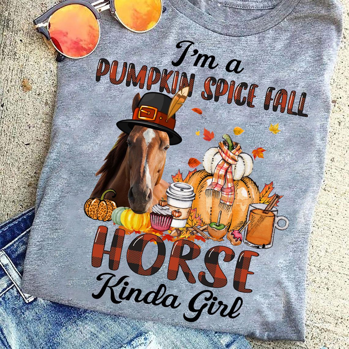 Horse And Pumpkin, Fall Season - I'm a spice fall horse kinda girl