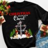 Jesus Christ Cross German Shepherd Dog - Christmas begins with christ
