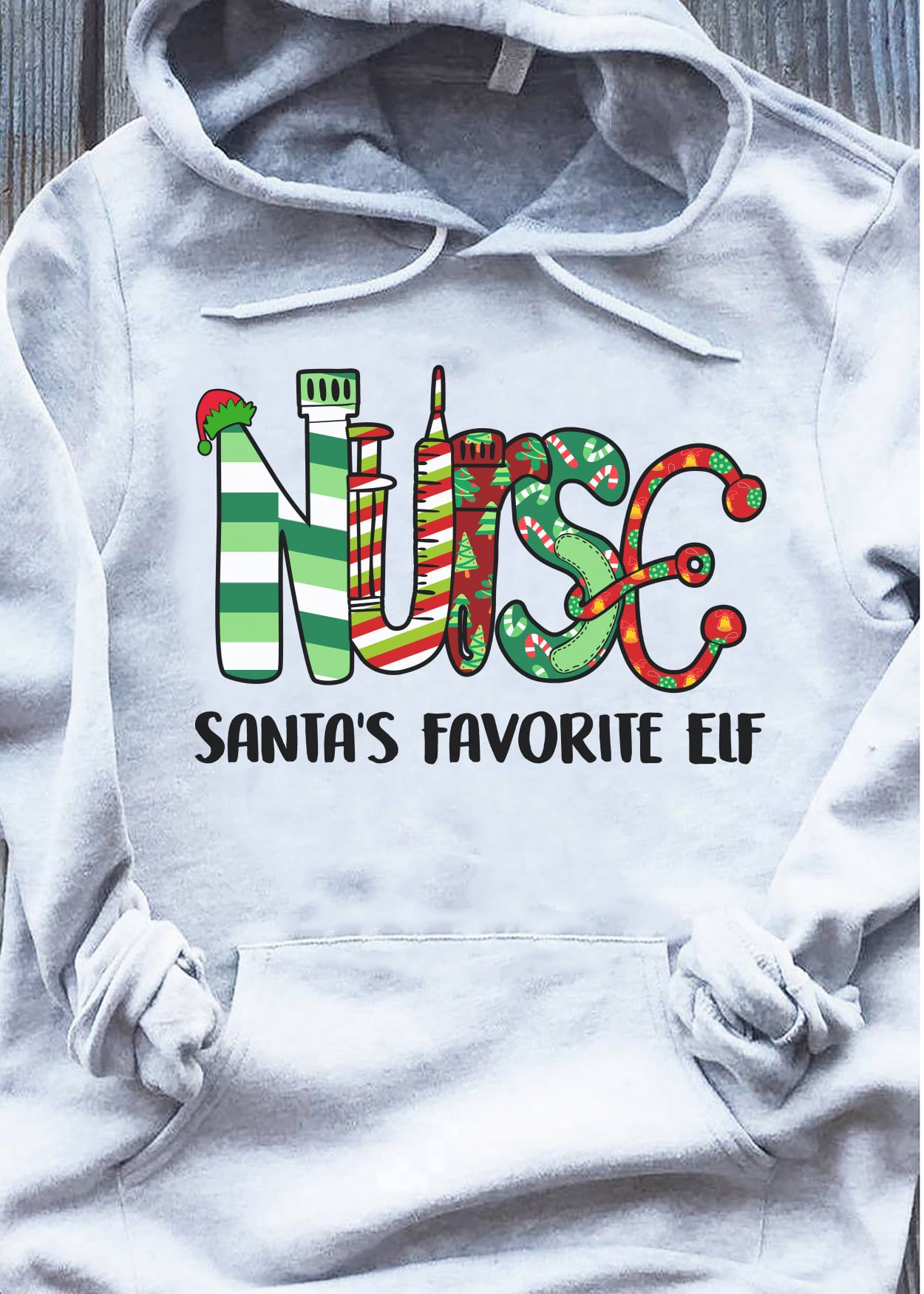 Christmas Nurse Gift, Nurse The Job - Nurse santa's favourite elf