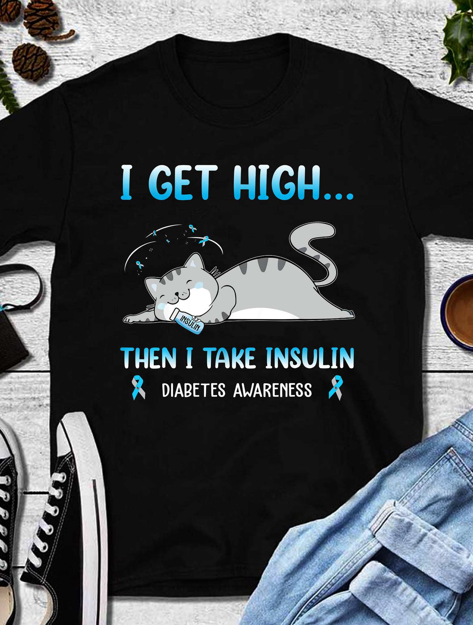 Diabetes Cat, Cat Need Insulin - I get high then i take insulin diabetes awareness