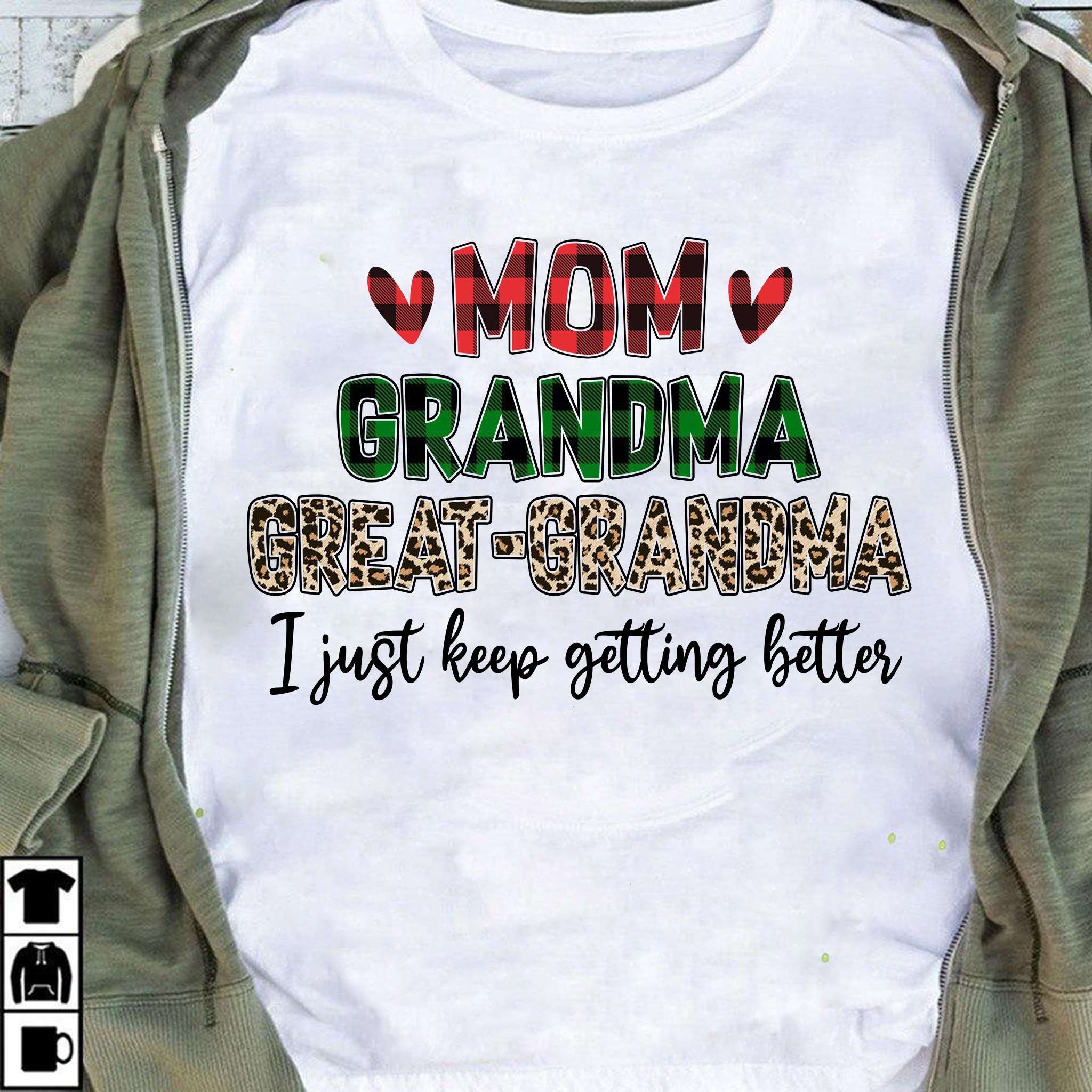 Mom grandma great grandma i just kêp getting better
