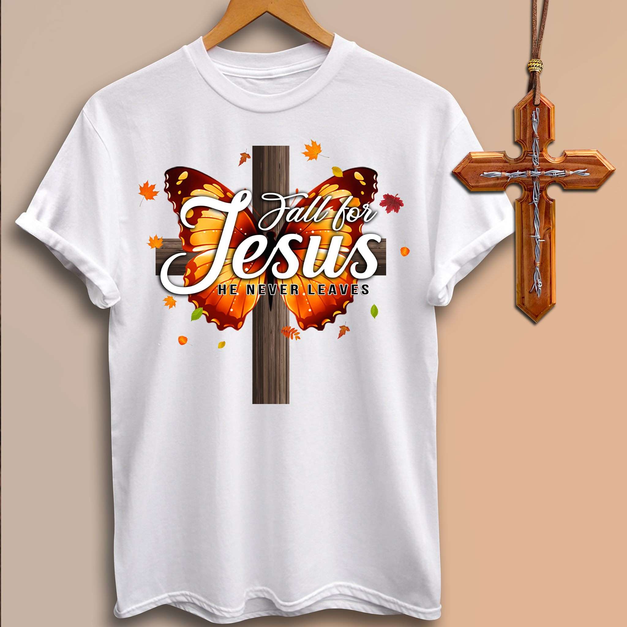 Butterfly God's Cross - Fall for Jesus he never leaves