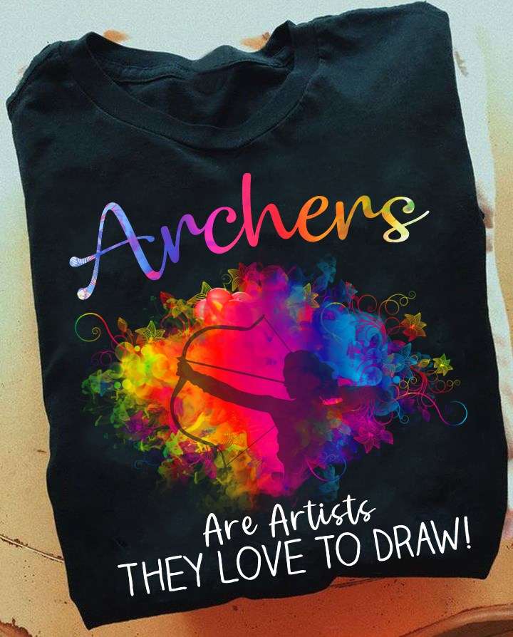 Colorful Archers Girl - Archers are artists they love to draw