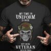 Veteran Skull - My time in uniform is over but being veteran never ends