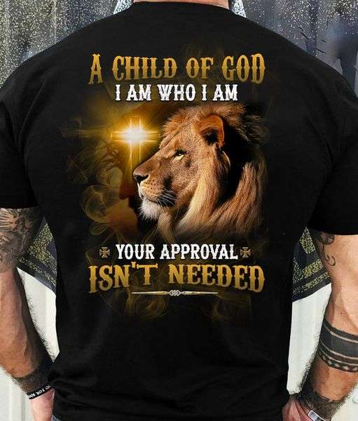 A child of god I am who I am your approval isn't needed - Lion and god, Jesus the god