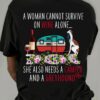 A woman cannot survive on wine alone she also needs a camper and a Greyhound - Greyhound dog and wine