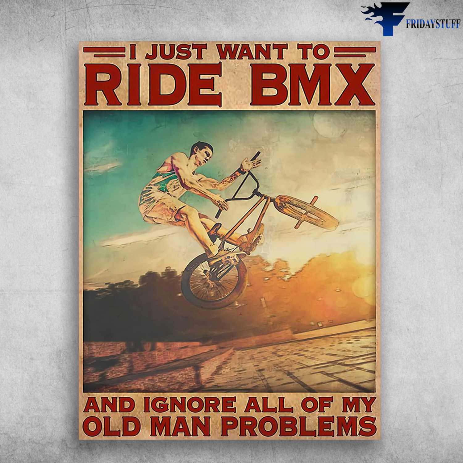Bicycle Lover, I Just Want To Ride BMX, And Ignore All Of My, Old Man Problems