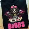 Bikes for boobs - Breast cancer awareness, black cat riding motorcycle