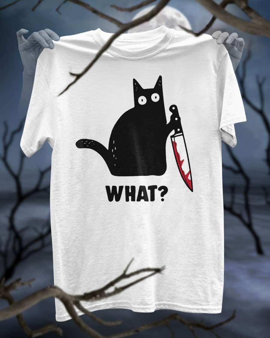 Black evil killer - Halloween cat killer, Gift for Halloween
