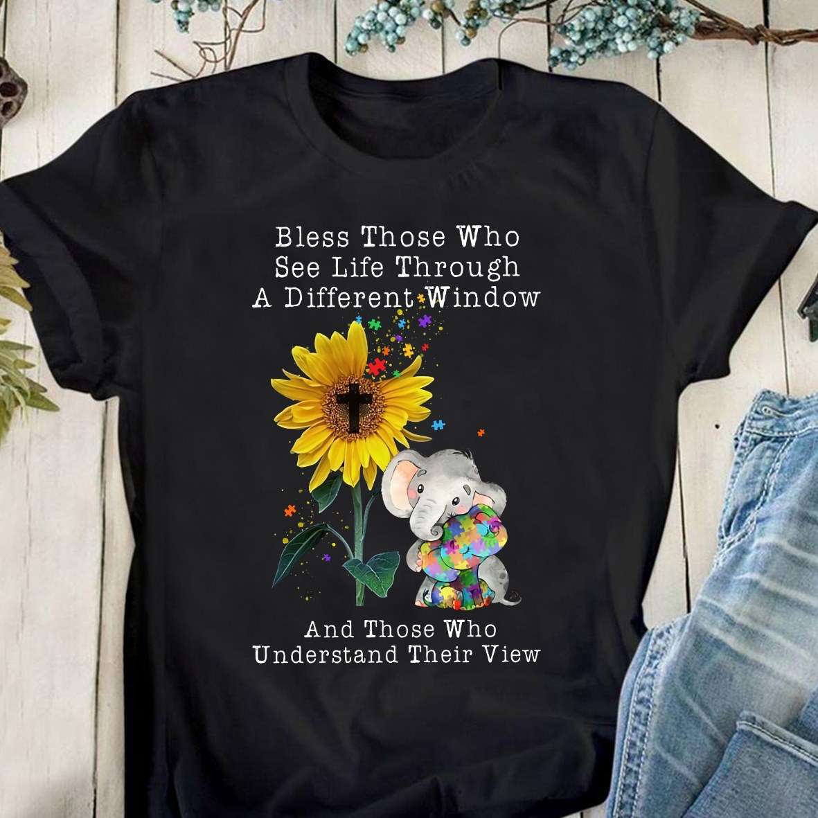 Bless those who see life through a different window - Autism awareness, autism elephants