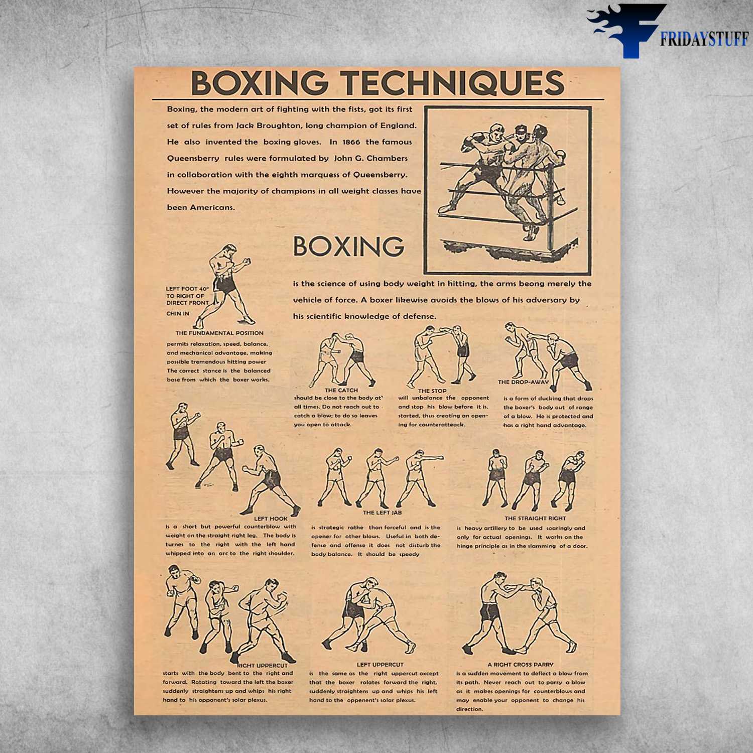 Boxing Techniques, Boxing Practive, Boxing Poster, Boxing Lover