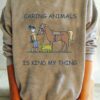 Caring animals is kind my thing - Girl loves horse, horse and dog