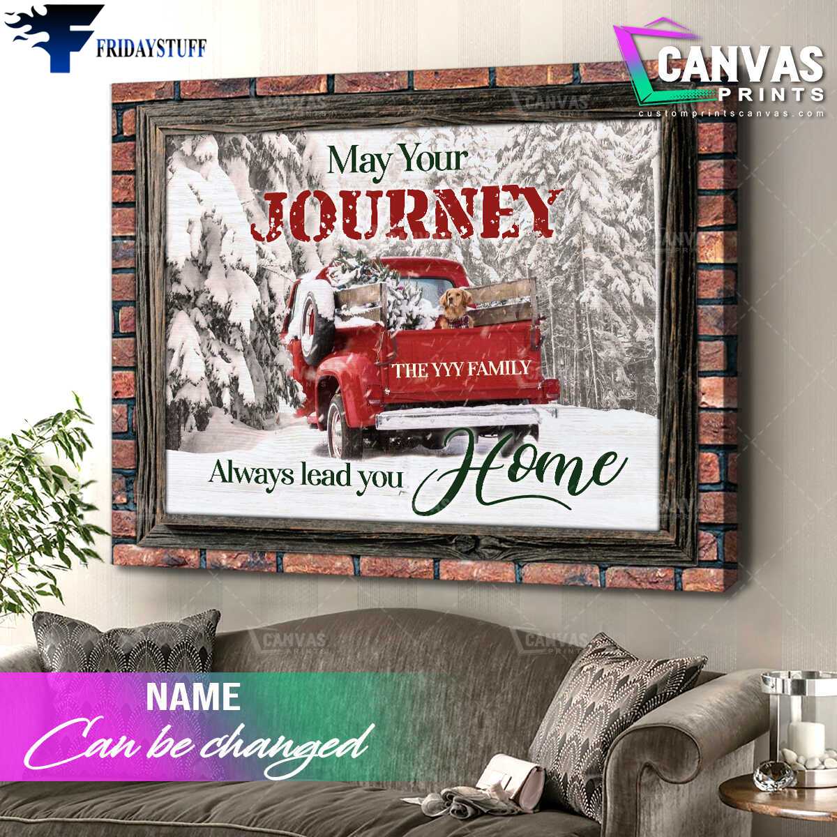 Christmas Truck, May Your Journey, Alwyas Lead You Home, Christmas Poster