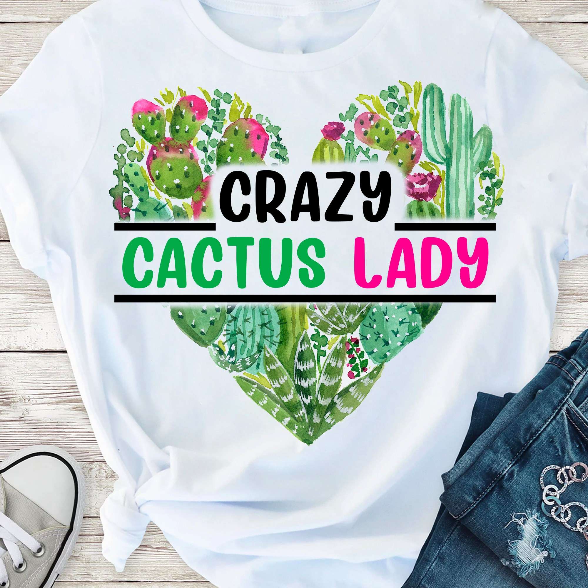 Crazy Cactus Lady - Gift for cactus lady, Lady loves cactus