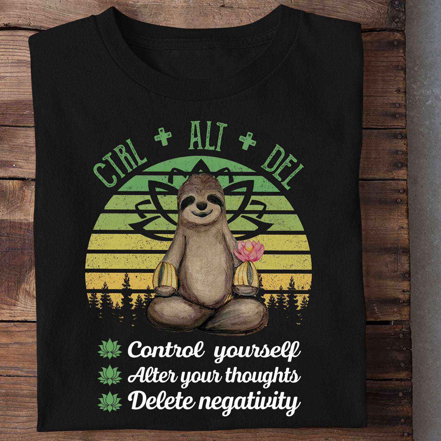 Doing yoga sloth - Control yourself, after your thoughts, delete negativity