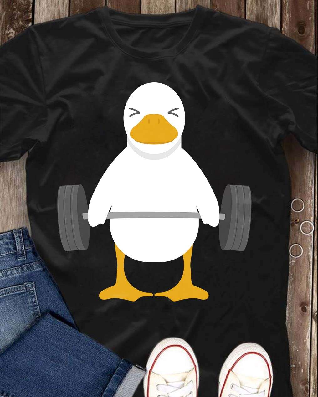 Duck lifting heavy metal - Gift for duck lover, lifting people