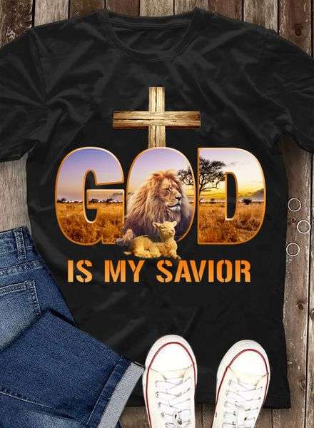 God is my savior - Lion and god, Jesus the god
