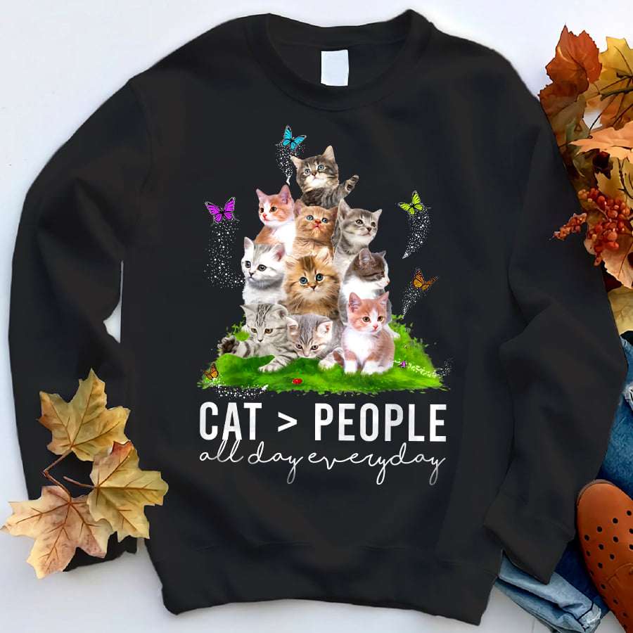 Gorgeous kitty cat - T-shirt for cat person, cat all day everyday