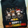 Happy HalloThanksMas - Funny donkey graphic T-shirt, gift for Christmas day