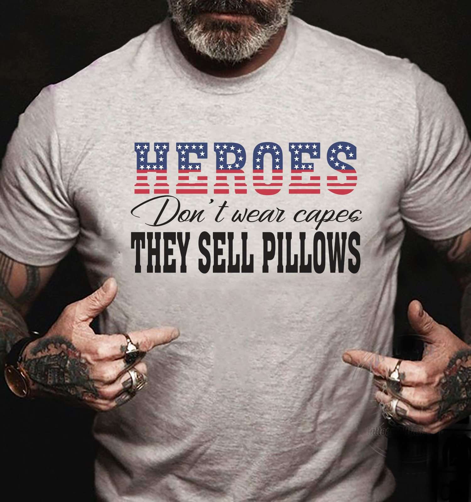 Heroes don't wear capes, they sell pillows - American heroes
