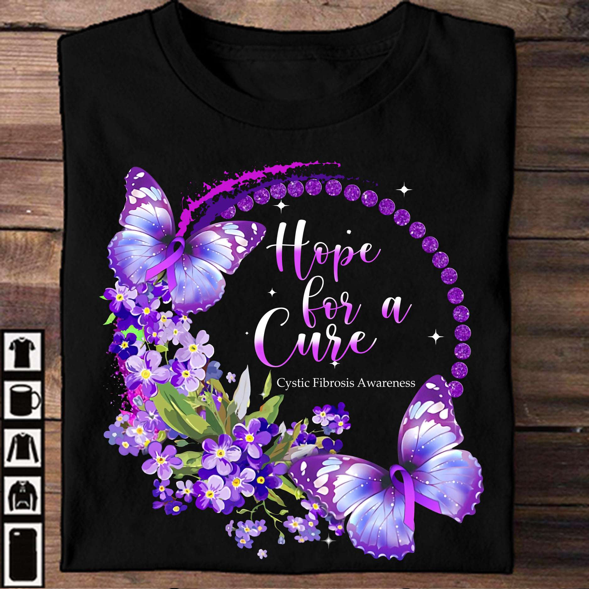 Hope for a cure - Cystic Fibrosis awareness, butterfly Cytis Fibrosis